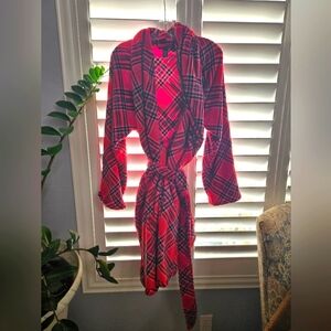 Victoria's Secret Plaid Red Women's Robe size medium large